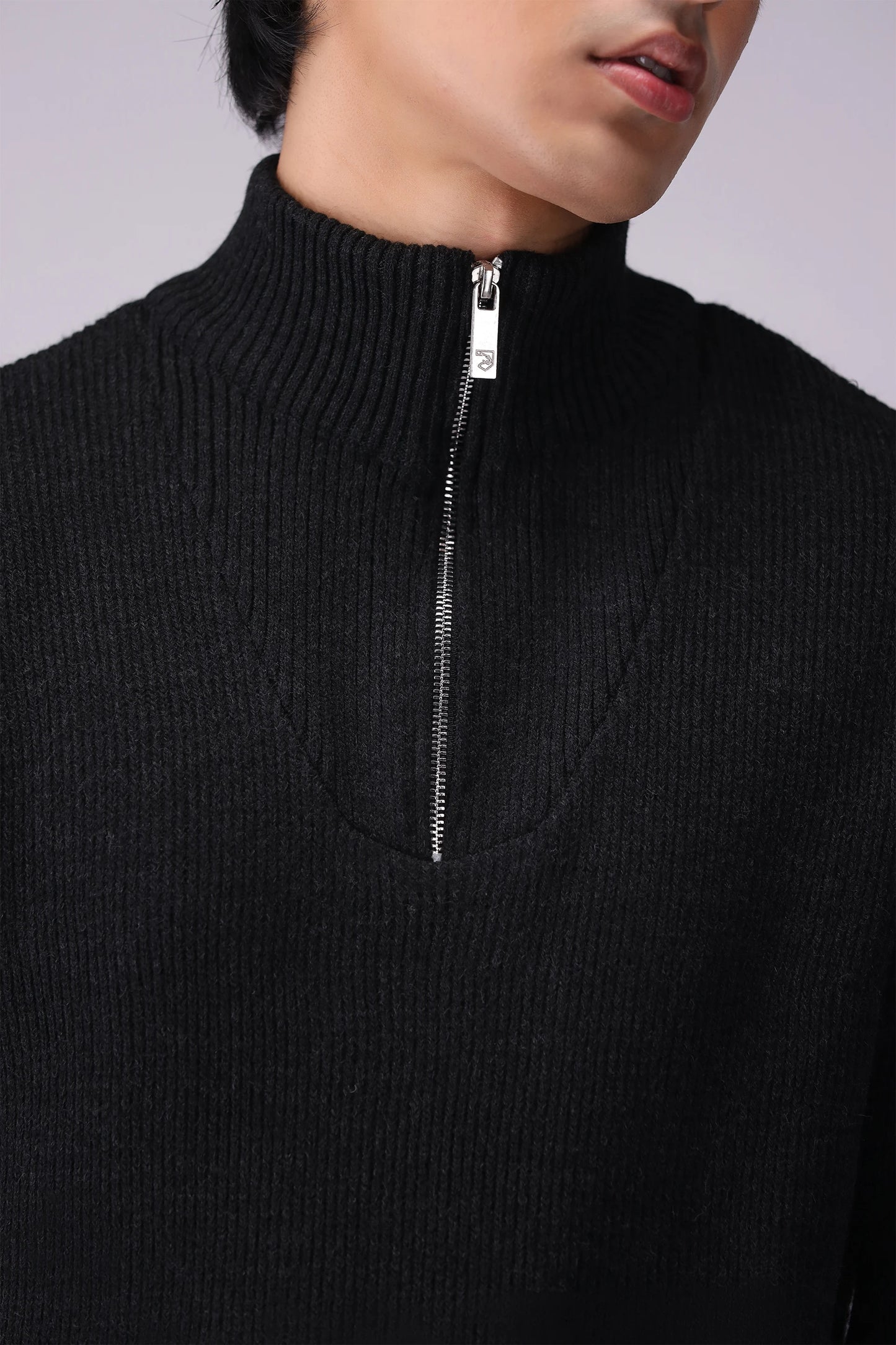 Half Cardigan Knit Quarter Zip Sweater Men Sweater Winter 2024 Knit Story COUGAR- (Men Winter 2024)   