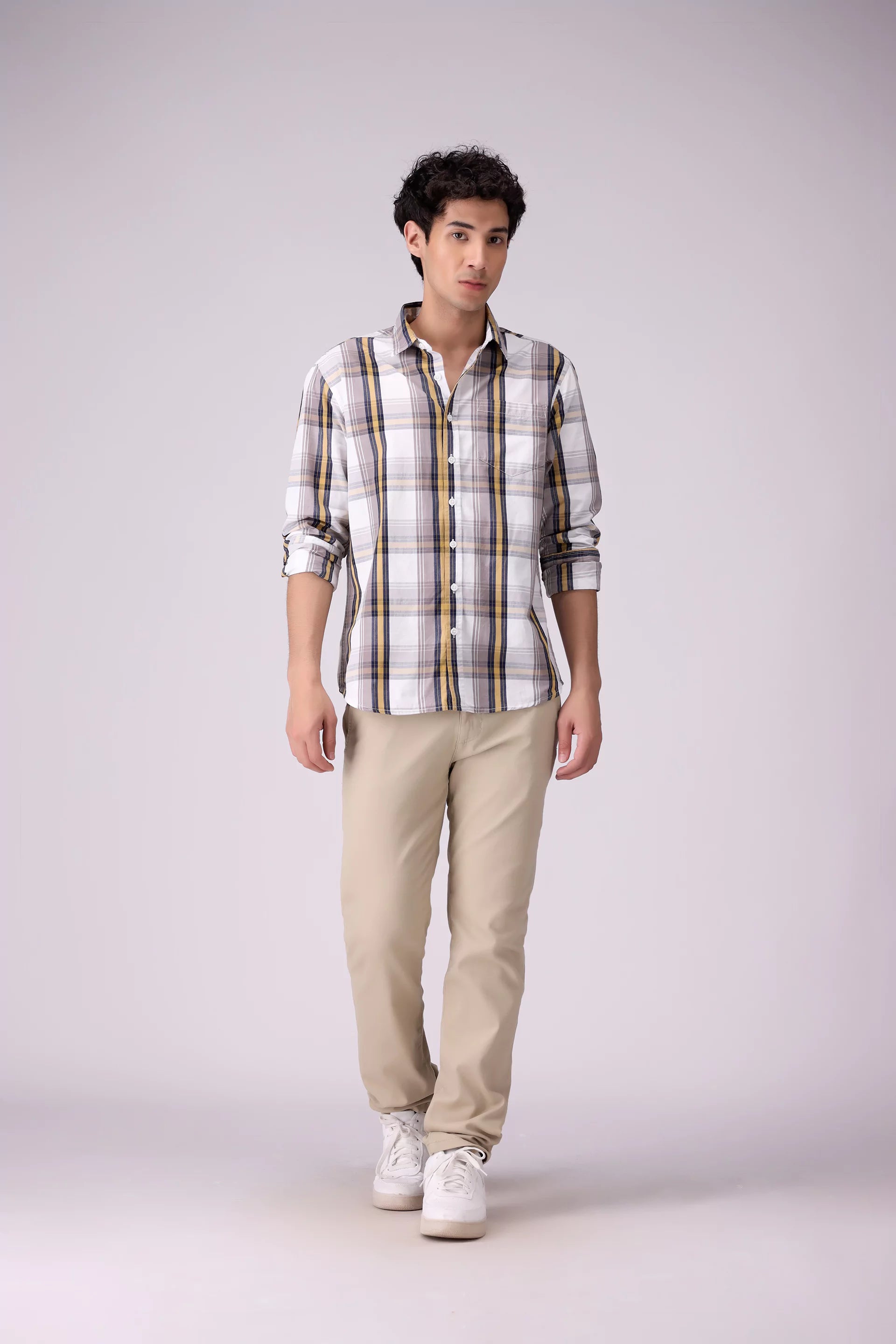 Regular Fit Checkered Shirt Men Shirt COUGAR (S V-1 2025)