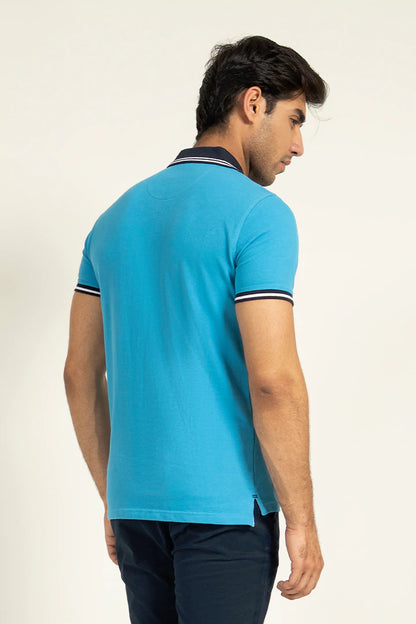 Blue Tipped Polo - Cougar Clothing